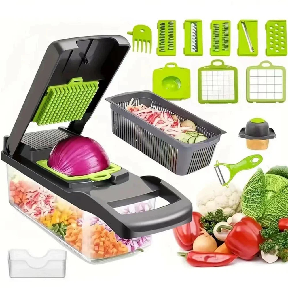 Upgraded Vegetable Chopper, Multi-Functional Easy