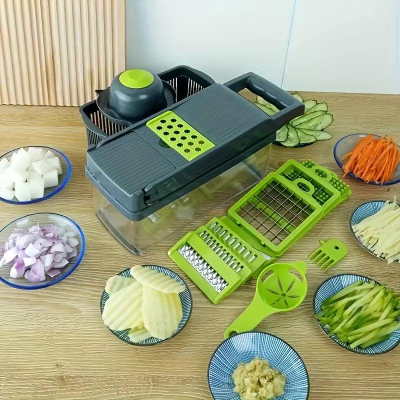 14 in 1 Multifunctional Vegetable Chopper.Food Grate Food Chopper. Vegetable Slicer Dicer Cut
