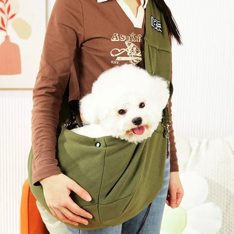 Comfortable Dog Bag Pet Crossbody Shoulder Bag .Cat Puppy Sling Carrier Bag.