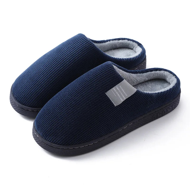 Cotton Slippers Women's Home Autumn and Winter Home Indoor Warm Couple Plush .