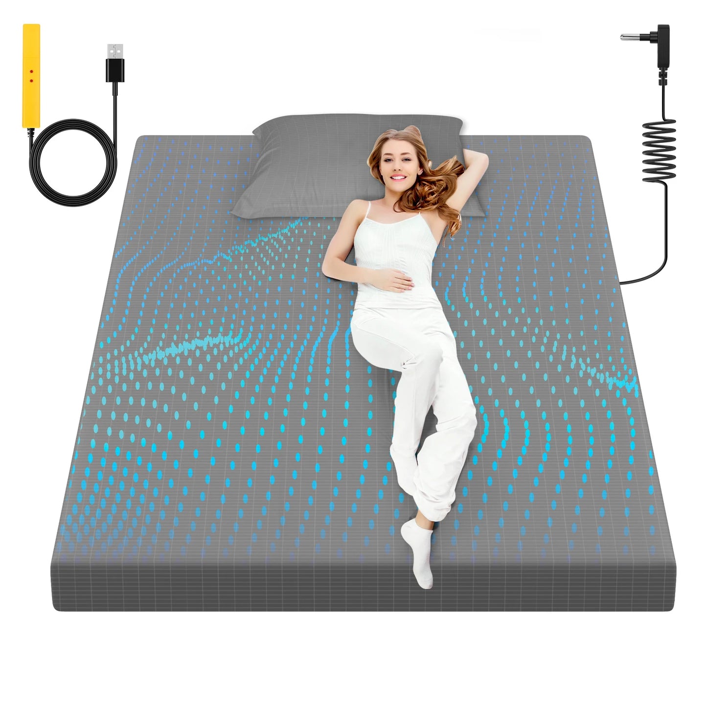 . Grounding Sheet, 90% Organic Cotton+10% Pure Silver Organic for Improved Sleep