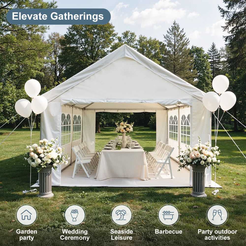 10'x20' Heavy Duty Waterproof Anti-UV  Outdoor Gazebo With Removable Sidewalls .
