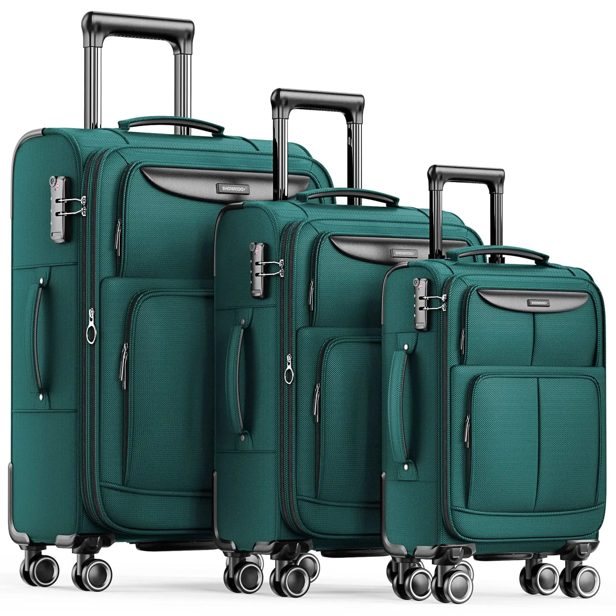 Luggage Sets 3 Piece Softside Expandable Durable Suitcase Sets |.