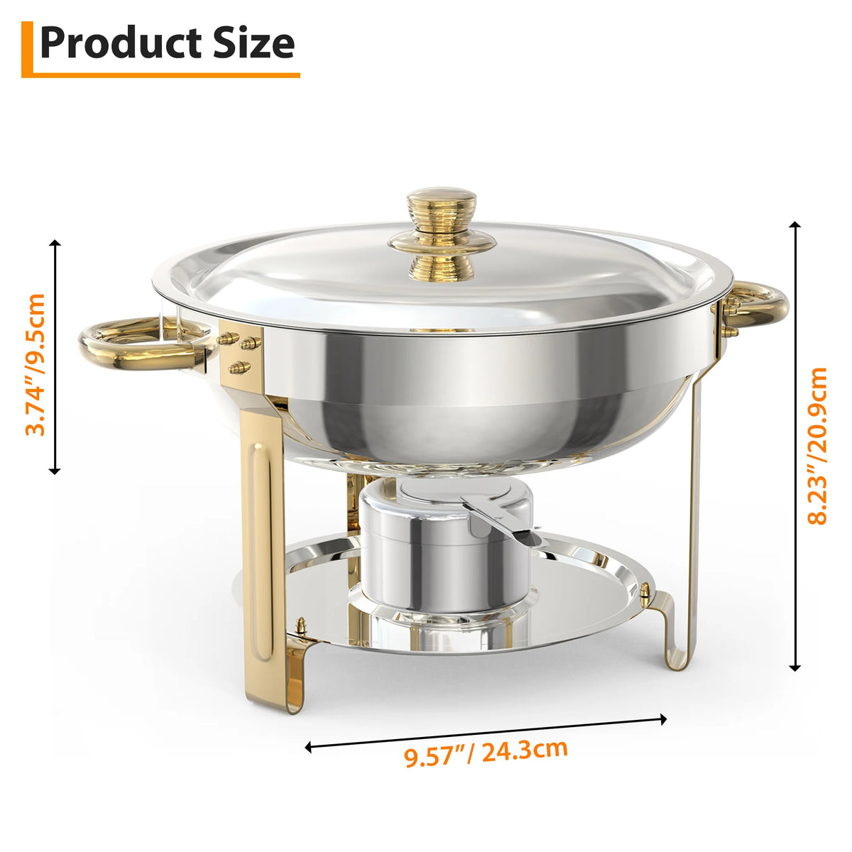 Chafing Dishes for Buffet 2/4/6Pack, 5QT Round Chafing Dishes for Buffet, Stainless Steel Chafing Dish Buffet Set with Spoon and Tweezers .