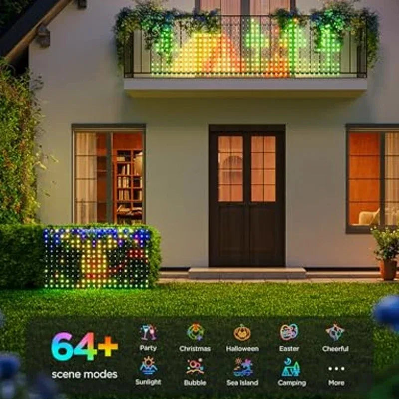 Smart Net Lights Outdoor, RGB&IC Lights with App/Remote Control.