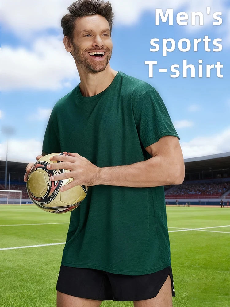 6-Pack Men's Breathable Polyester Crew Neck T-Shirts - Lightweight, Moisture-Wicking