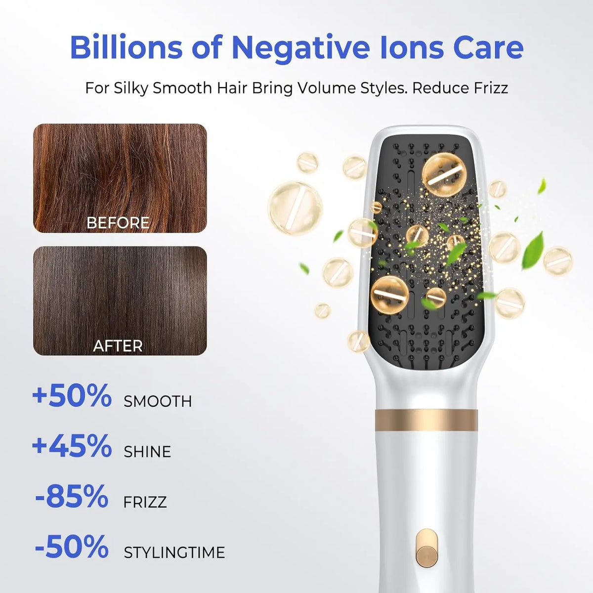 5-in-1 Hair Dryer Brush Set, Blow Dryer Brush with Air Style Wrap Hair Styler, Negative Ionic Magic Style Set, Detachable Air Cu