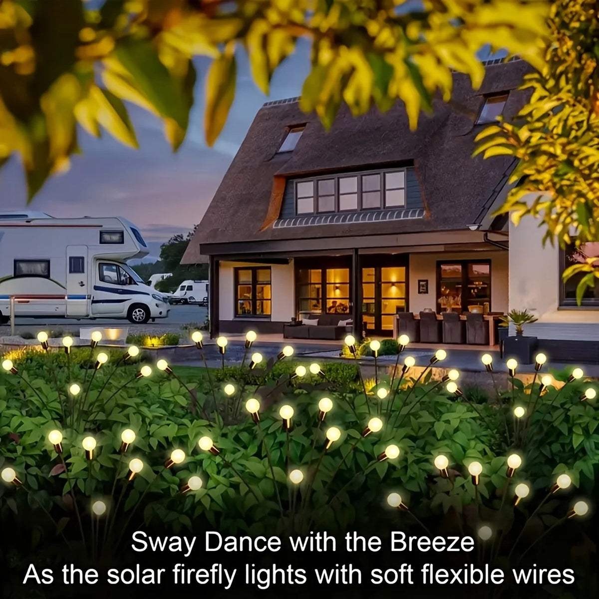 19.05ft Warm White USB- Curtain Lights with 8 Lighting  Garden Lights.