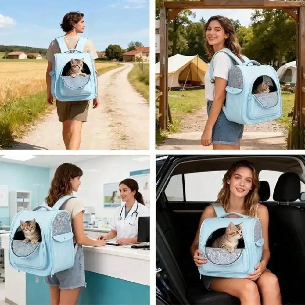 Large Cat Carrier Backpack For Small Dogs And Medium Cats Comfort And Safety Design Reduces Pressure .