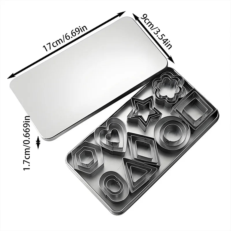 Stainless Steel Cookie Cutters, 13 Shapes