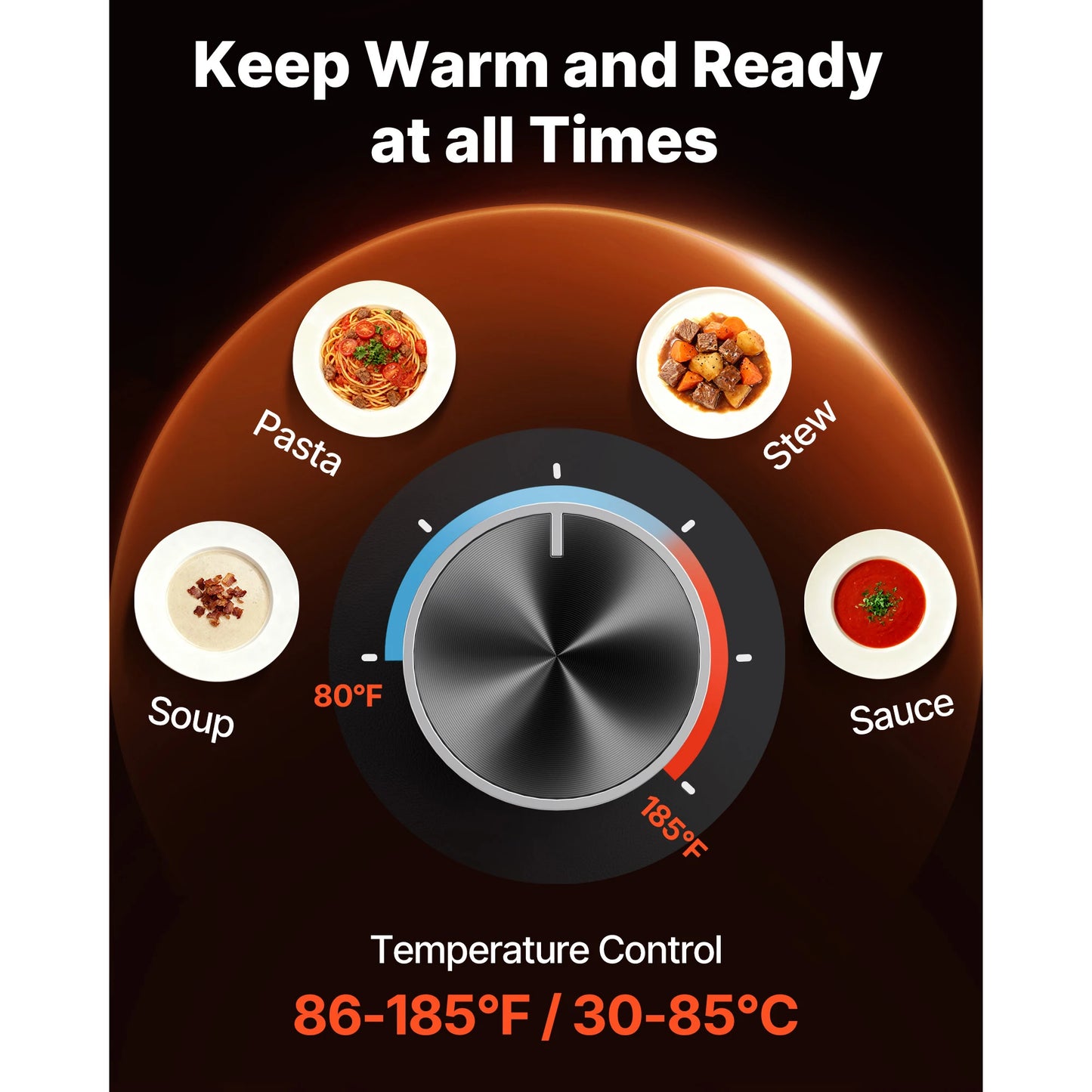 SucceBuy Commercial Food Warmer 1500W Electric Stainless Steel Steam Food Warmer with Power Cord & Divider Strip
