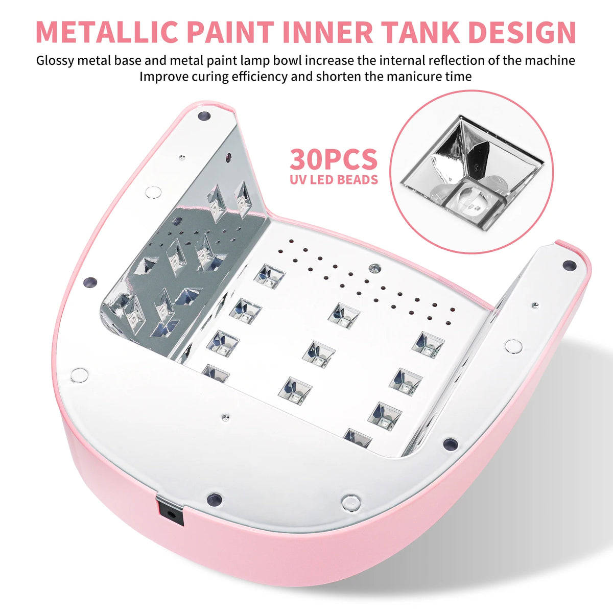Professional UV LED Nail Lamp Rechargeable 30 LED Nail Dryer .