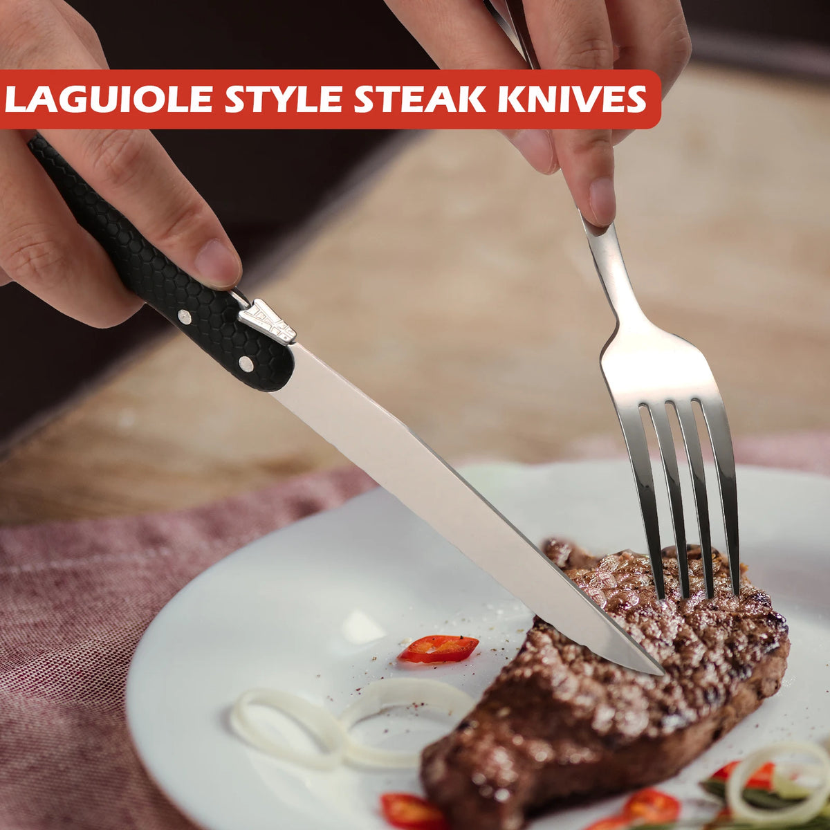 KitchenTrend 6Pcs VG-10 Core Damascus Kitchen Knife Set, Steak Cleaver Peeler Utility Knives.