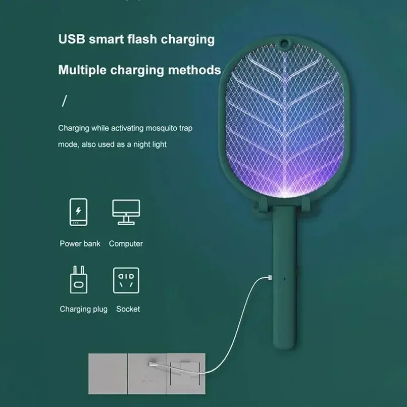 1pc Electric Mosquito Killer Swatter USB Rechargeable