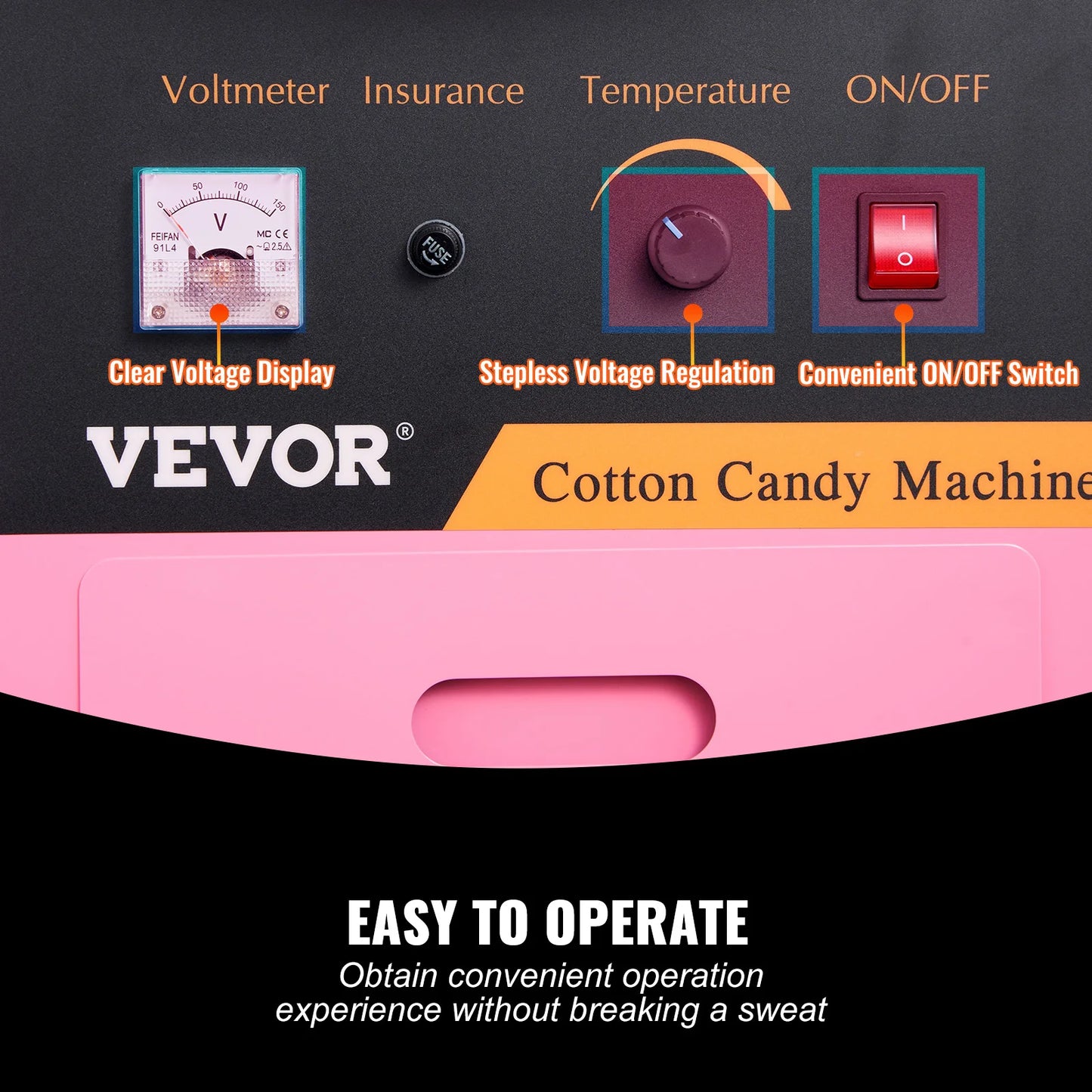 SucceBuy Electric Cotton Candy Machine with Cart 1000W Commercial Floss Maker .