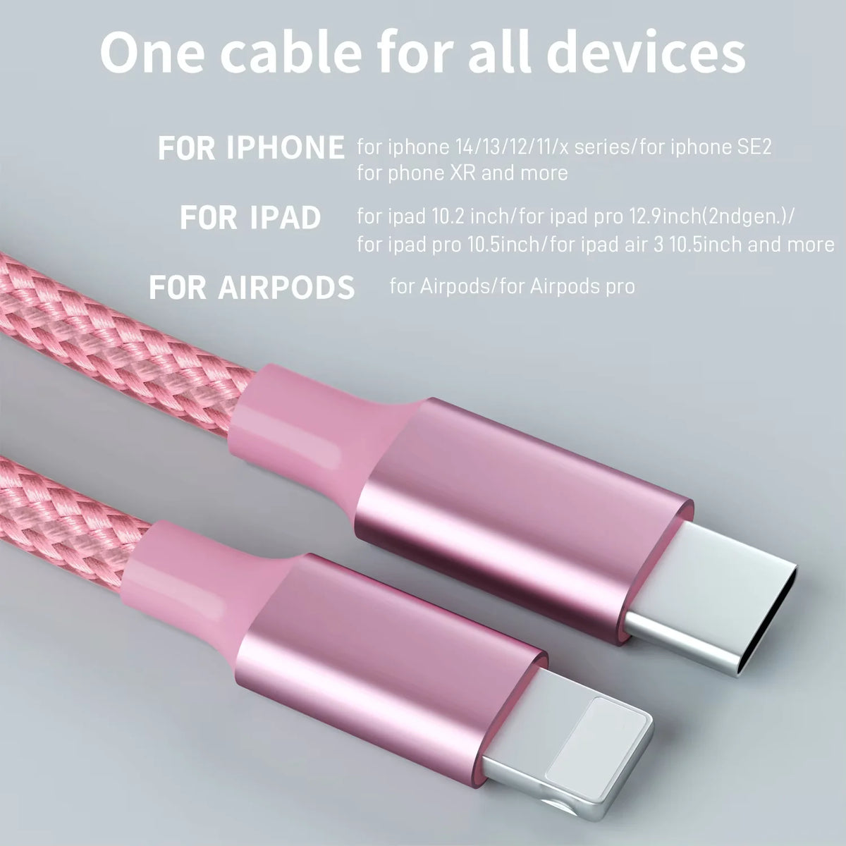 MFi Certification 3PCS Type-C To Lightning Cable Fast Charging Suitable For IPhone Charger USB Type C