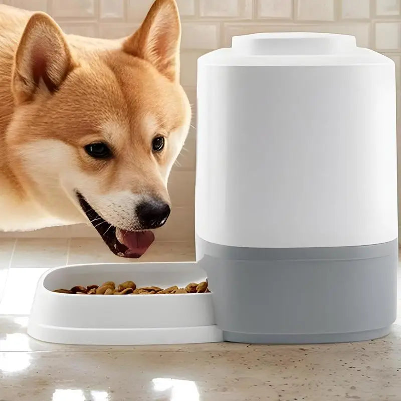 Cat Food Dispenser 1.5L Press Automatic Dog Treat Feeder With Bowl Slow Feeding Bowl Interactive Enrichment Toys For Small