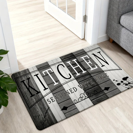 Print Absorbent Kitchen Mat Non Slip