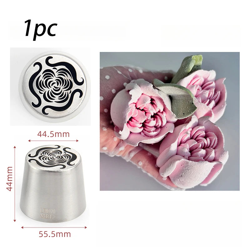 Stainless Steel Oversized Piping Rose Pattern