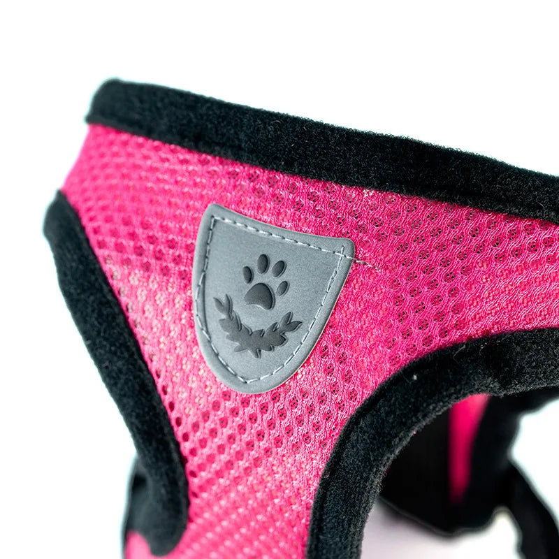 Hot summer small dog pet chest and back breathable dog chest and back suit cat outdoor traction rope .