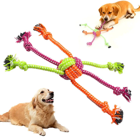 Durable Bite-Resistant Interactive Knot Toy for Dogs-