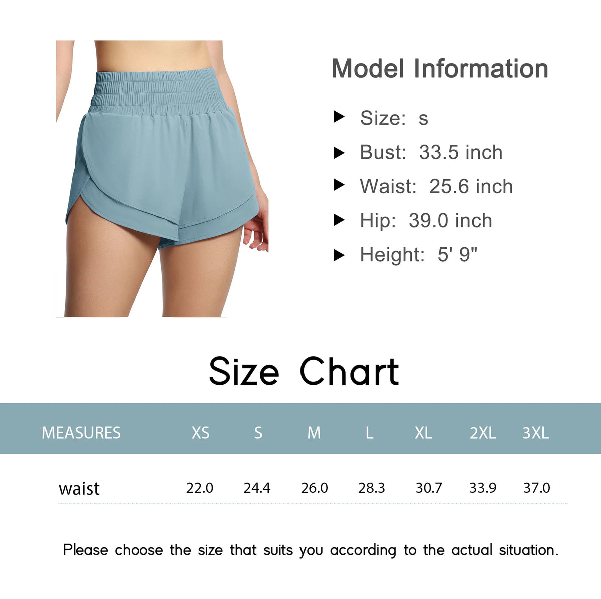 THE GYM PEOPLE Women's High Waisted Workout Shorts.