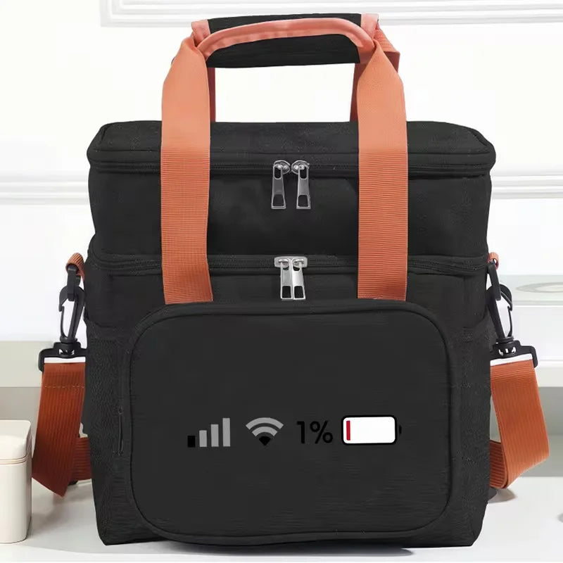 `Portable Insulated Lunch Cooler Tote Handbag, Reusable Thermal Storage Bag .