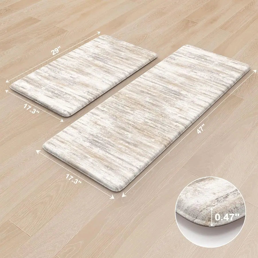 Anti Fatigue Kitchen Mats for Floor 2 Piece, Cushioned