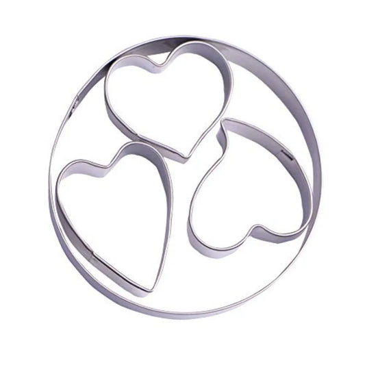 Mini Heart Cookie Cutter Set 4 Piece Stainless Stee