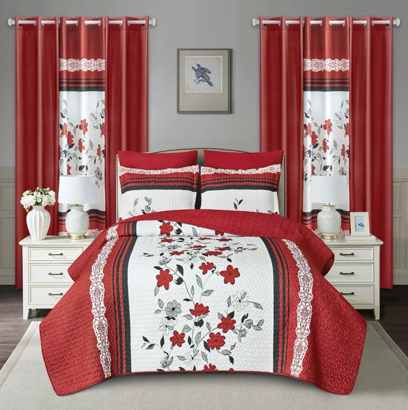 10 Pcs Printed Bedspread Set Luxury High Quality Quilt Set Quilting Thin Comforter Set All Season