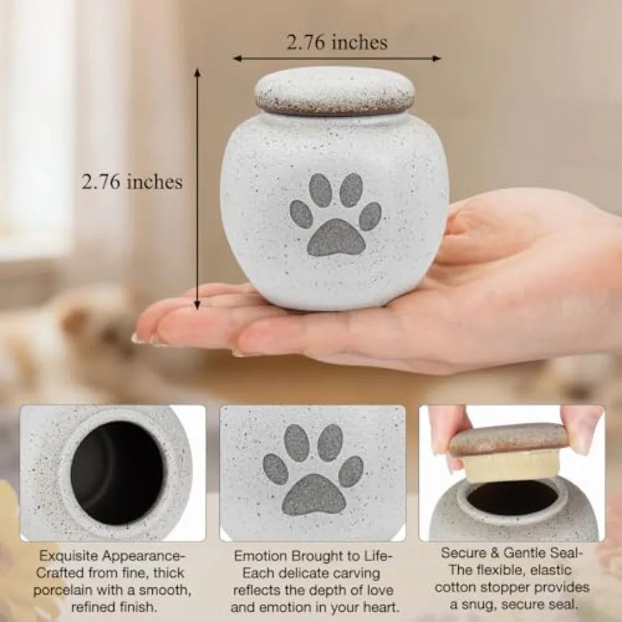 Pet Urn for Dogs Cats 2.76 Inch Small Urn for Pet Ashes Cremation .