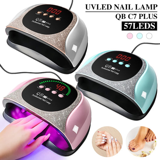 LIMEGIRL 57 UV LED Nail Dryer Professional Nail Lamp for UV Gel Nail Polish Curing Lamp with Timer Automatic Sensor .