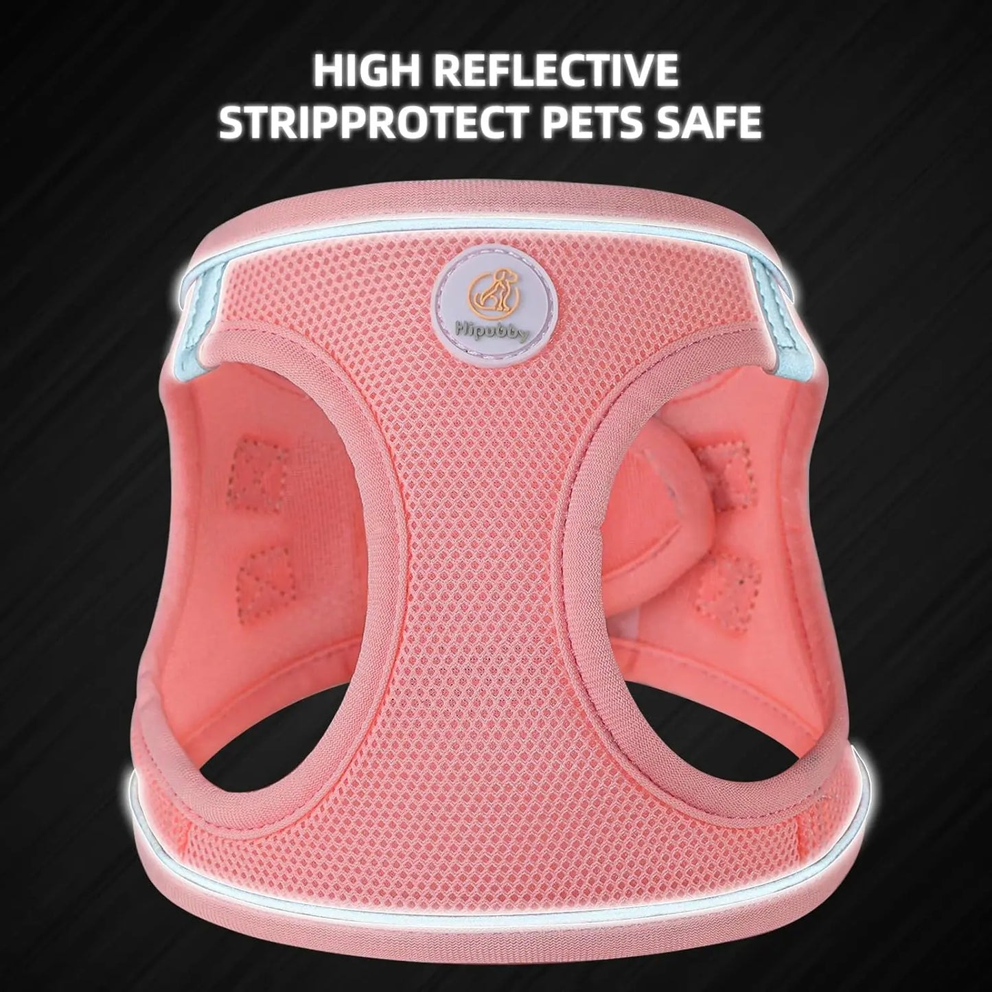 No Pull Dog Harness and Leash Set, Soft Mesh Vest for Small Medium Dogs Cats, Reflective Breathable Step .