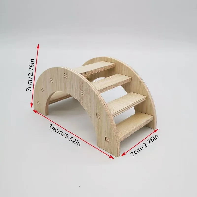 Bite resistant golden bear wooden toy swing hamster