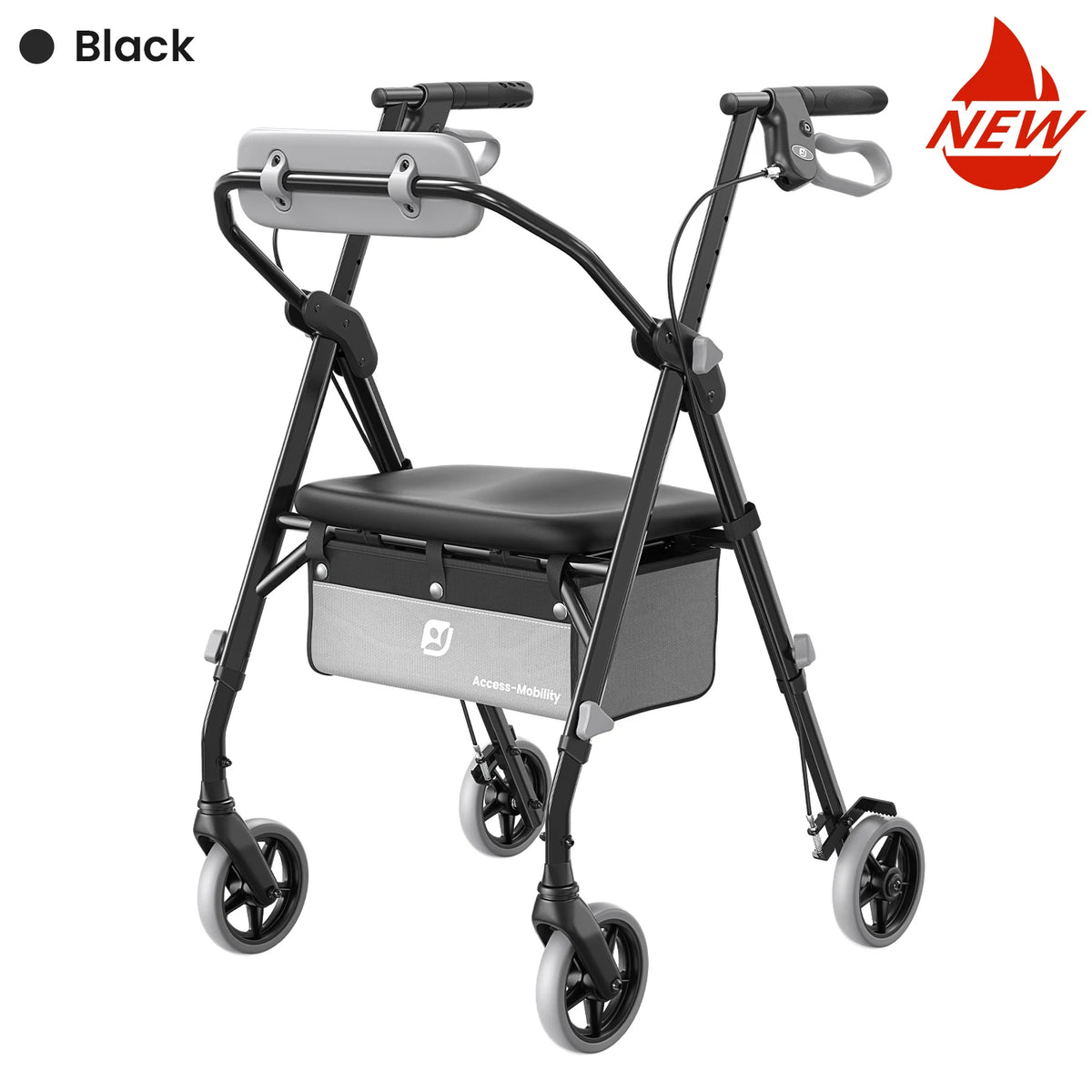 Walkers For Seniors, Maidesite Rollator Walker With Seat, Max 350 Lbs, Avant Walkers With Ergo Seat & Backrest