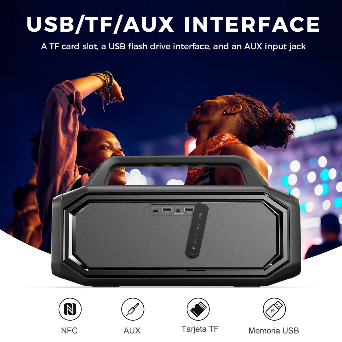 W-KING BT261-2 Bluetooth Wireless, 80W Portable Outdoor Speakers Loud with Bass Boost,.