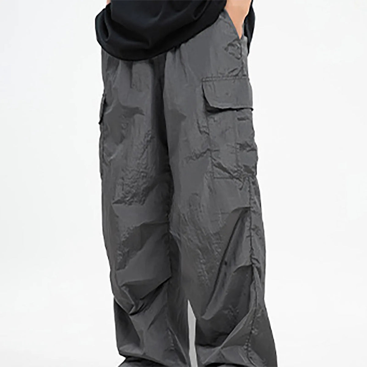 Oversized Carga Parachute Pants Men Y2k Hip Hop Streetwear Vintage Wide Leg Jaggers Baggy Casual Sweatpants.