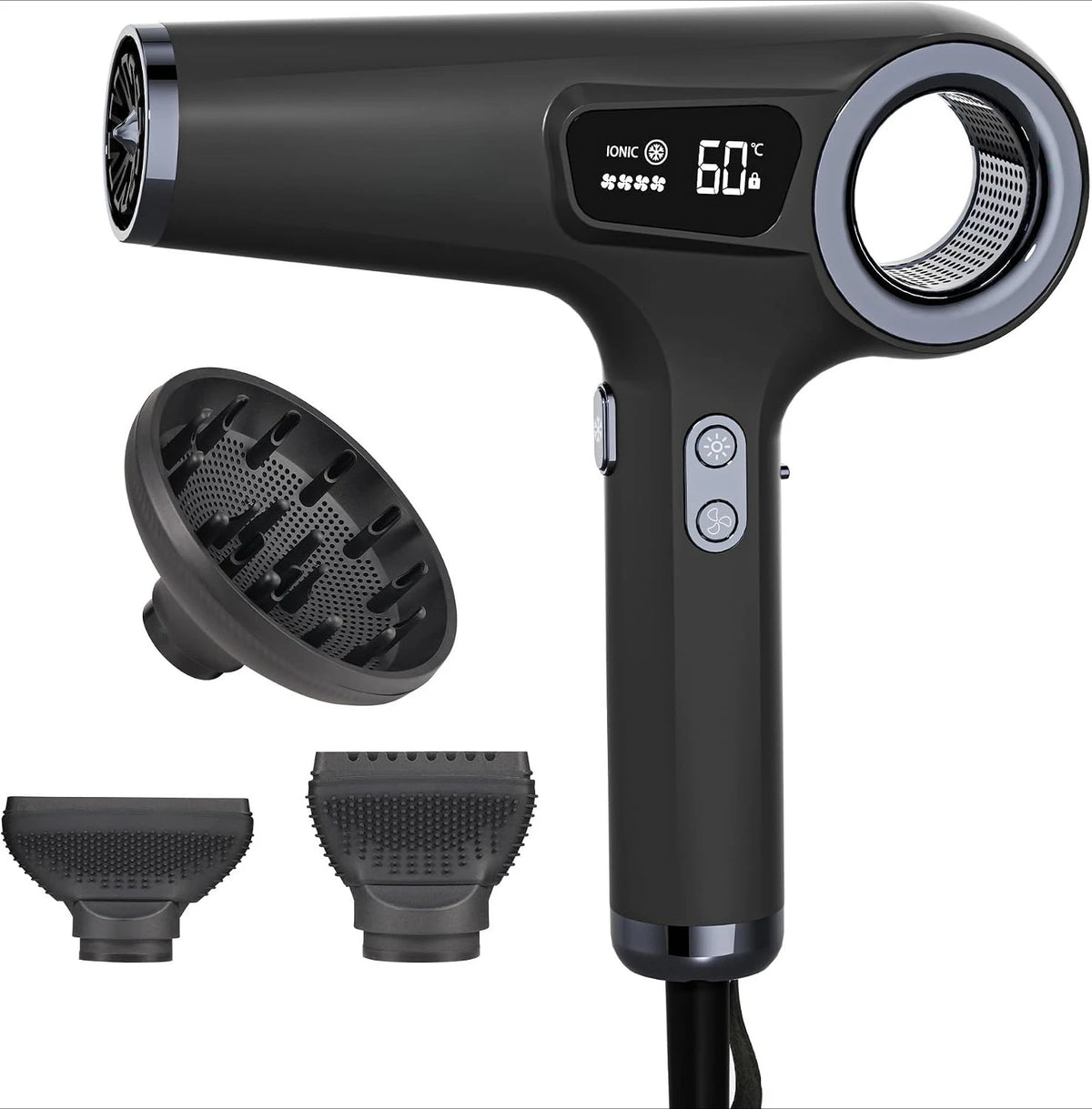 Hair Dryer  110000 RPM High Speed Ionic Diffuser Brushless Motor 500M Negative Ions.