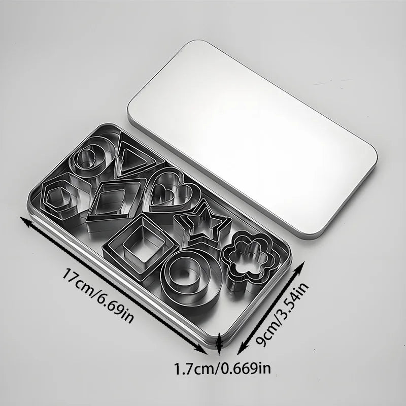 Stainless Steel Cookie Cutters, 13 Shapes