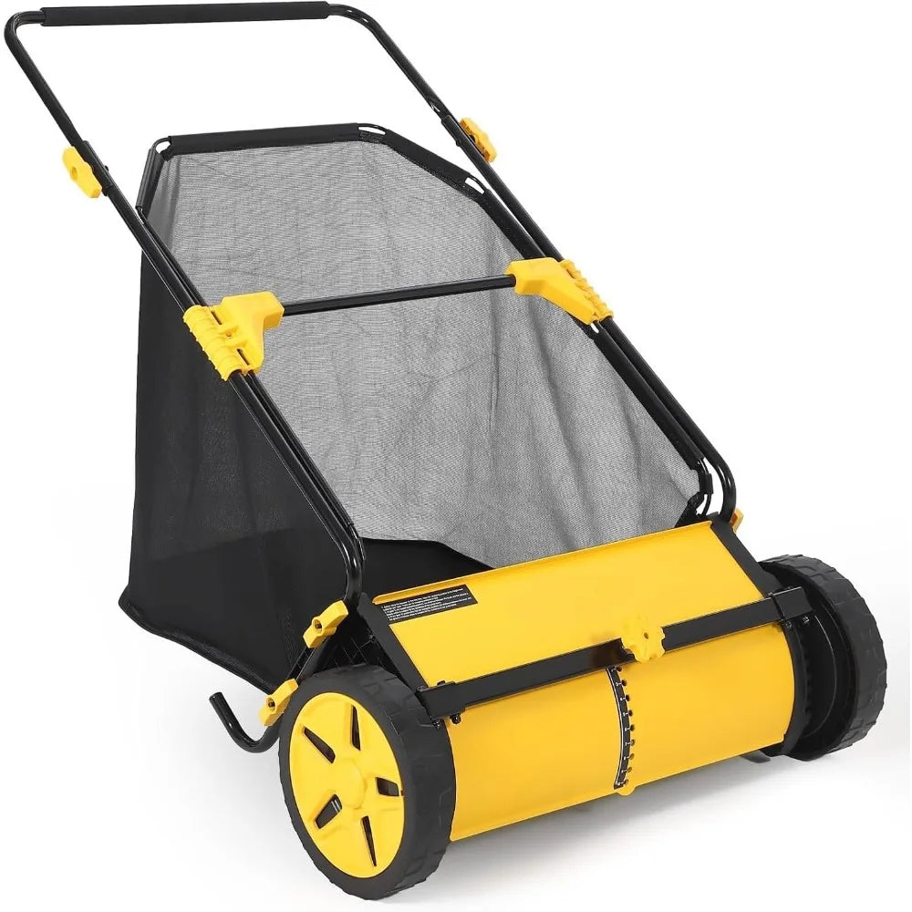 Manual leaf collector with 3.5 Cu.ft. Mesh Collection Bag Multifunctional. Cleaning tool Cleaning