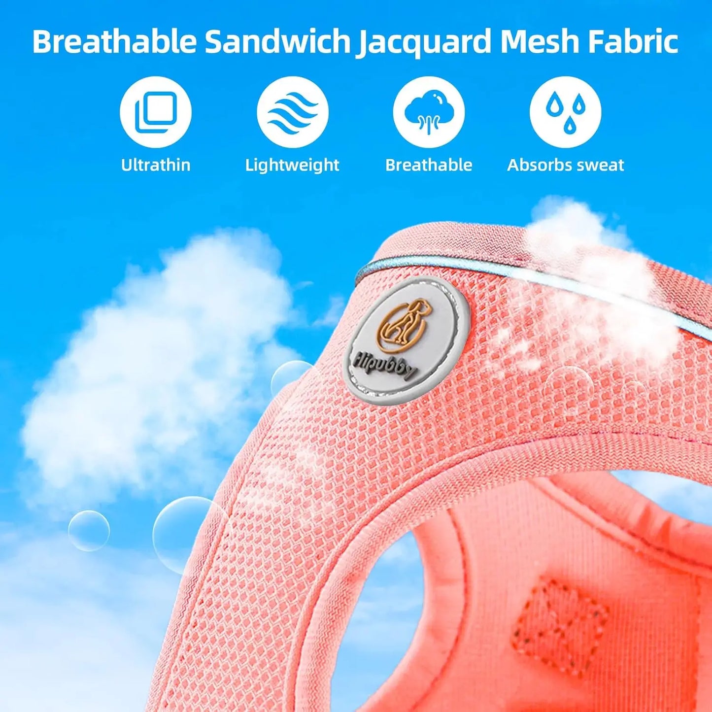 No Pull Dog Harness and Leash Set, Soft Mesh Vest for Small Medium Dogs Cats, Reflective Breathable Step .