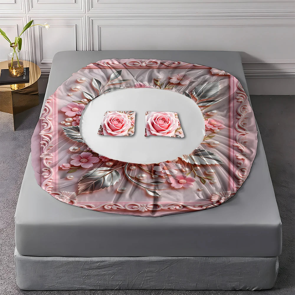 3Piece Bed Sheet Set Printing . Soft Comfort Microfiber Deep Pocket Twin Full Queen King