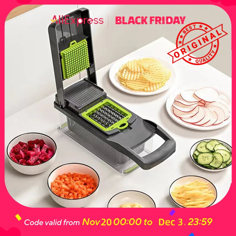 Upgraded Vegetable Chopper, Multi-Functional Easy