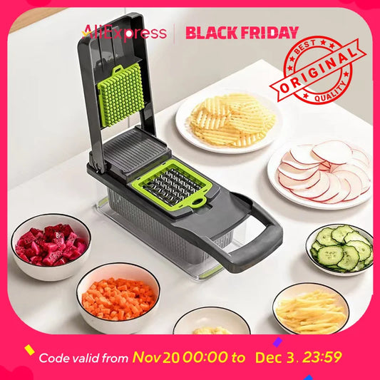 Upgraded Vegetable Chopper, Multi-Functional Easy