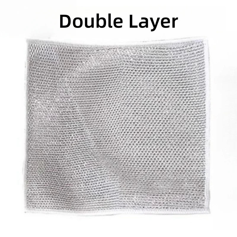 Magic Cleaning Cloth Thickened Double -sided Metal Steel Wire Rags