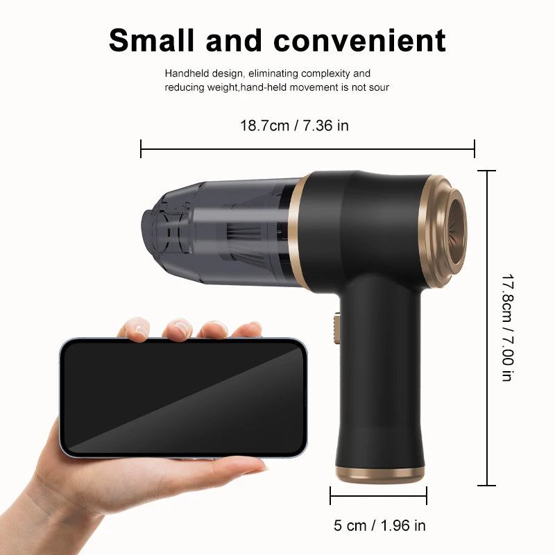 Wireless Car Vacuum Cleaner for Cleaning Bedroom Carpets.