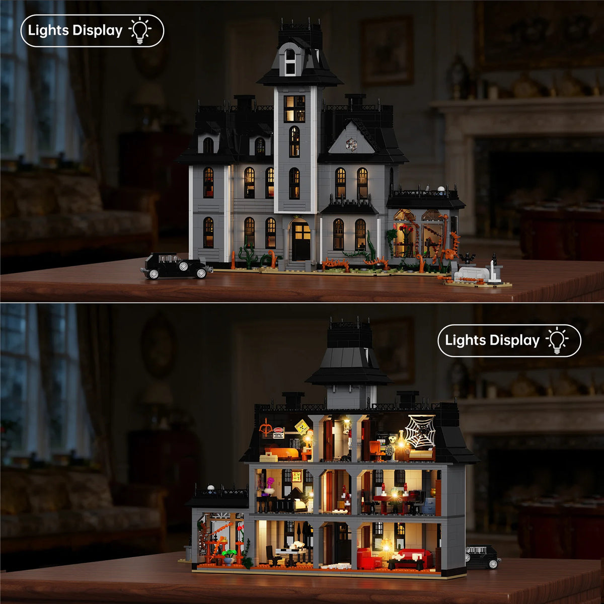 Gothic House Building Blocks Set Nightfall Manor Architecture Bricks Creative.