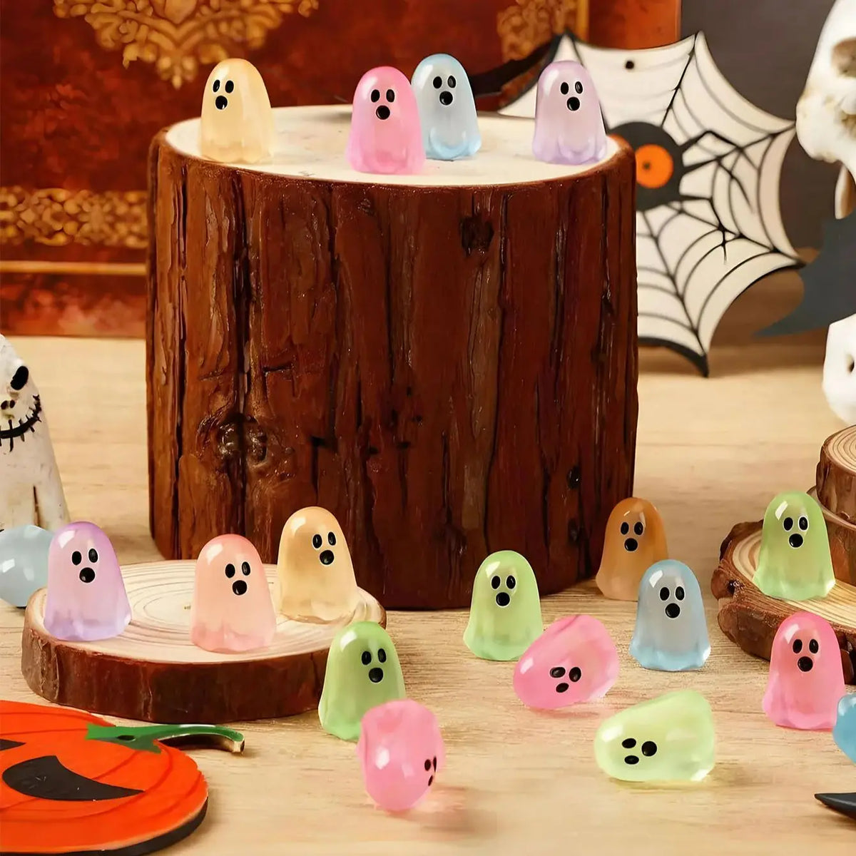 5/10Pcs Luminous Ghost Figures Glowing At Night Action Figure Mini Micro.