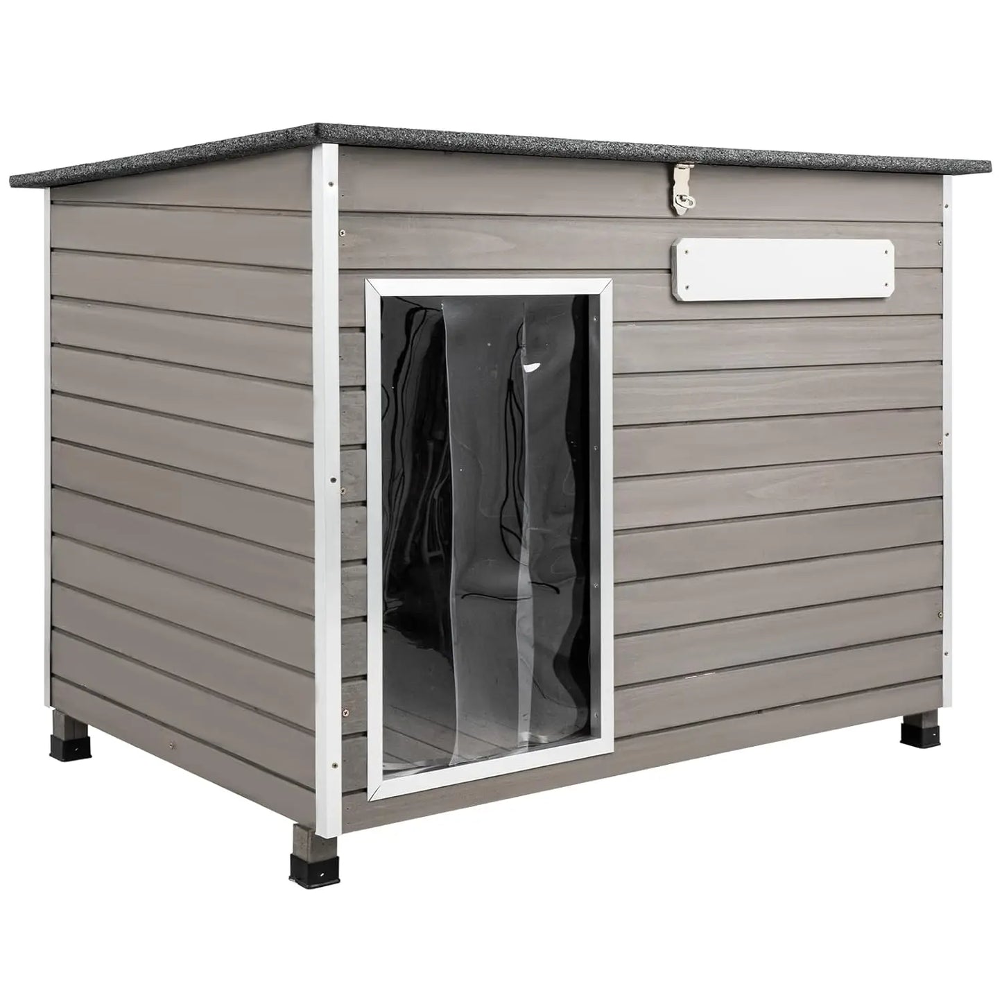 Dog House Outdoor & Indoor Wooden Dog Kennel for Medium to Large Dogs,43.6" L .