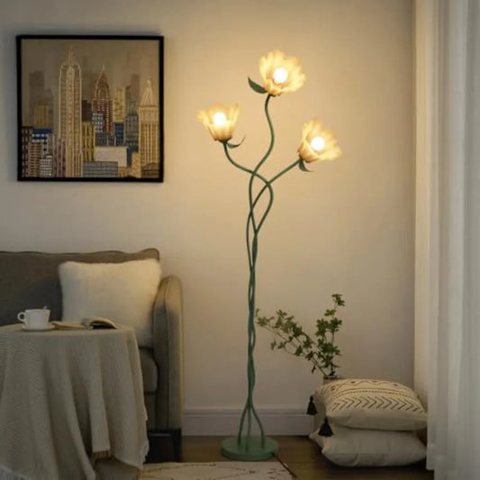 Vintage 3 Heads Flower Floor Lamp with Adjustable Gooseneck Corner Standing Tall Floor Lamp 3 Color 
.